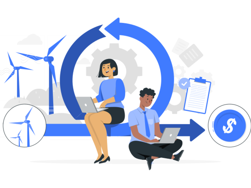 Complete project cycle visualization showing the interconnected phases of tax credit project development